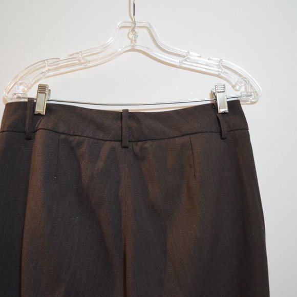 SELA Middle Rise Wide Belt Brown Wide Straight Leg Lady Pants 44 - Picture 5 of 5